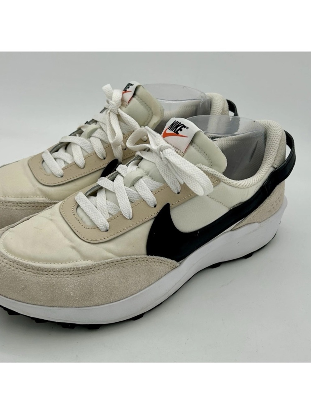 Nike Waffle Debut Sanddrift Phantom White, Black and Beige Classic Runner - Picture 5 of 8